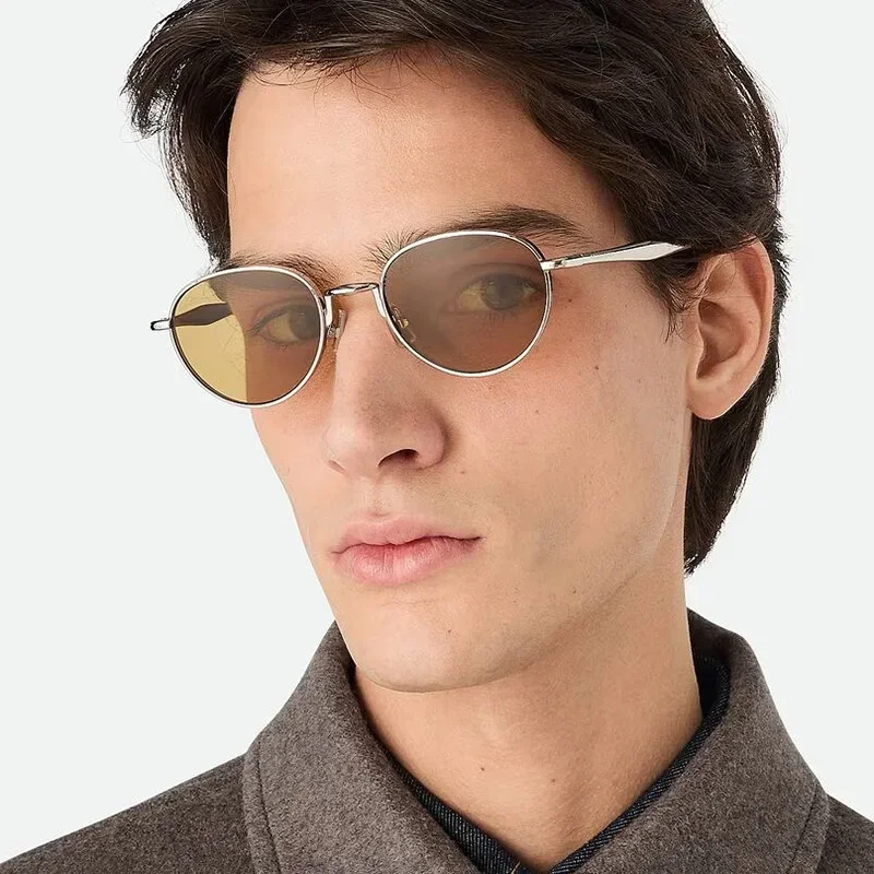 2026 new men's and women's concave mirror frame metal round small frame fashion glasses trend styleiaa