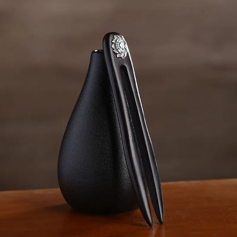 

Sandalwood Hairpin, New Chinese Style Updo with Tassels, Ancient Style Hairpin, U-Shaped Hairpin, Hair Accessory