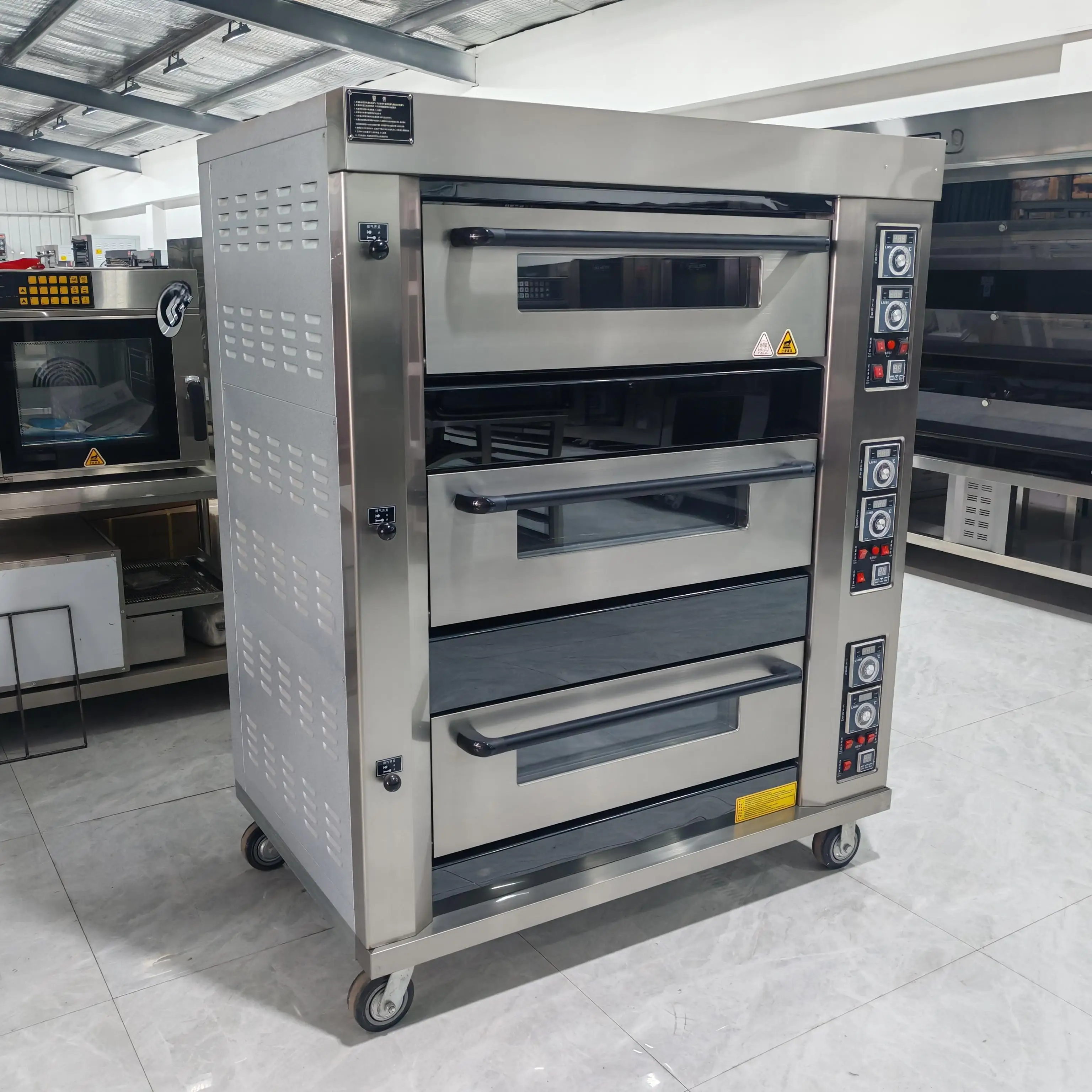 

Оборудование для выпечки, 3 палуба, 3/6 лотков, газовая духовка с короной B, печь для выпечки пиццы, для профессионального использования в пекарне