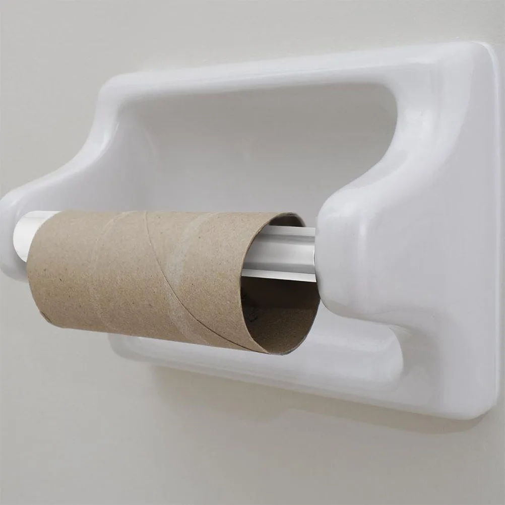 

3Pcs Toilet Paper Holder Insert Adjustable Spring Rod Durable Central Spindle Bathroom Essentials Space Saving