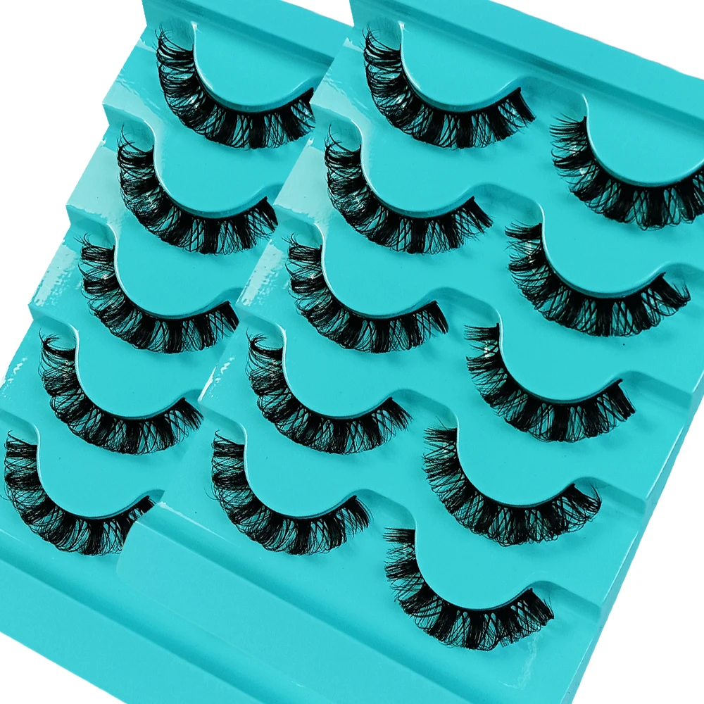 10Pairs/2Pack Russische Streifen Wimpern Flauschigen Faux Nerz Wimpern 3D Falsche Wimpern DD Curl Gefälschte Wimpern Make-Up-Tools