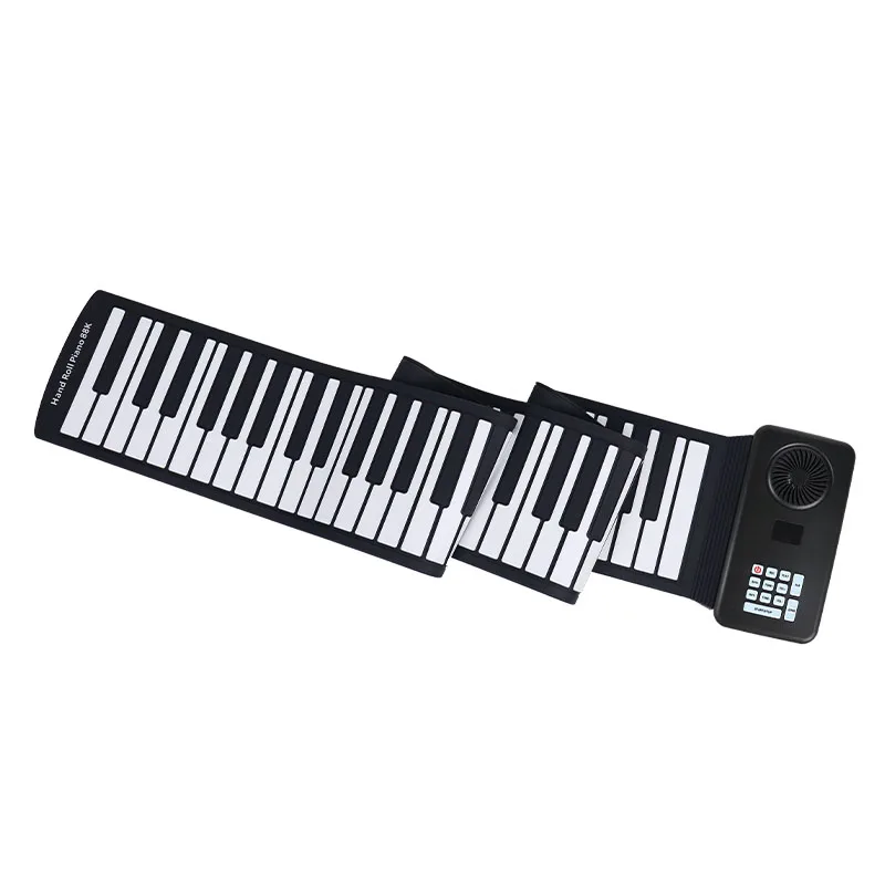 Portable Hand-rolled Piano with Trumpet 88 Keys Foldable Piano Beginner-Friendly Music Teaching Birthday Gift