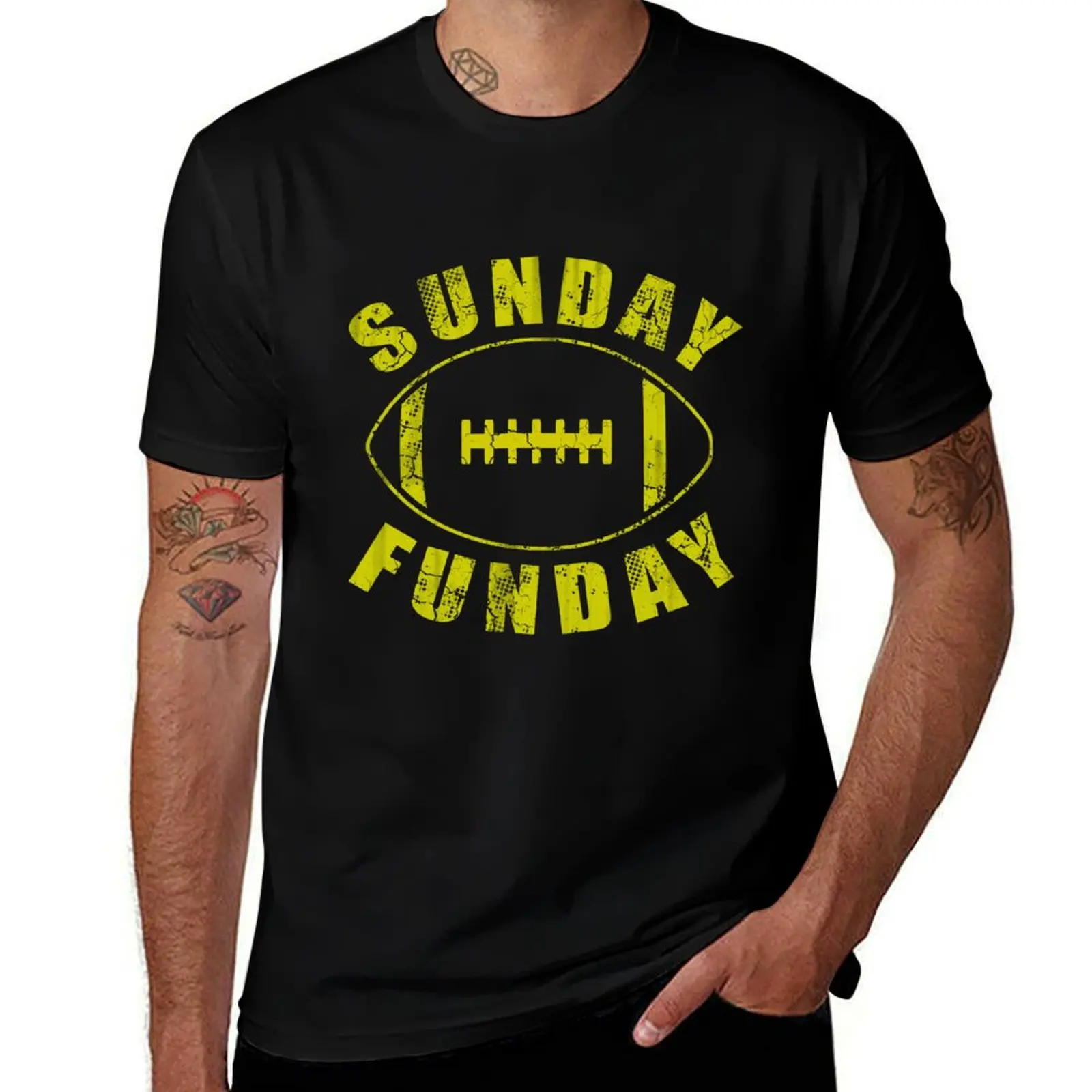 Sunday Funday Football T-Shirt customs boys animal print anime tshirt men clothes