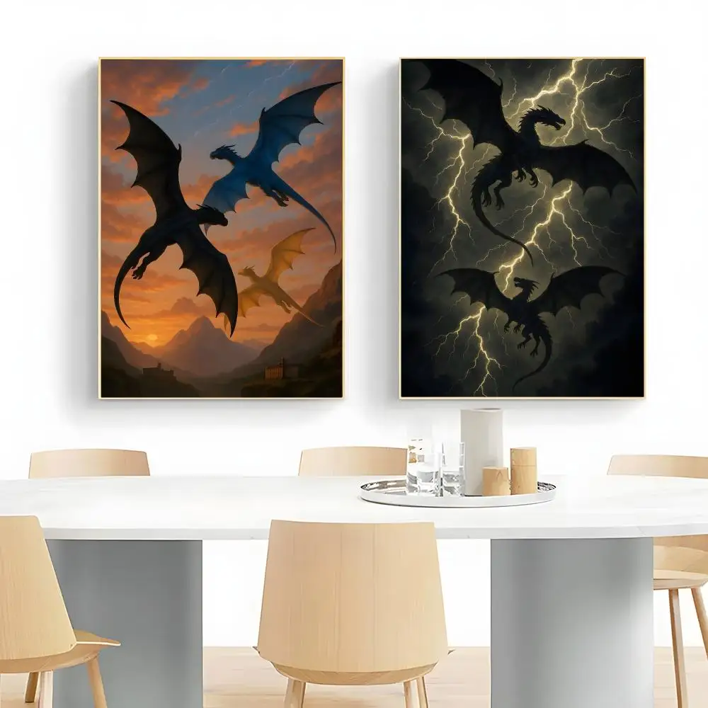 epic novel F-Fourth Wing Poster Wall Art Print Decorative Mural Home Decor Gift Unframed