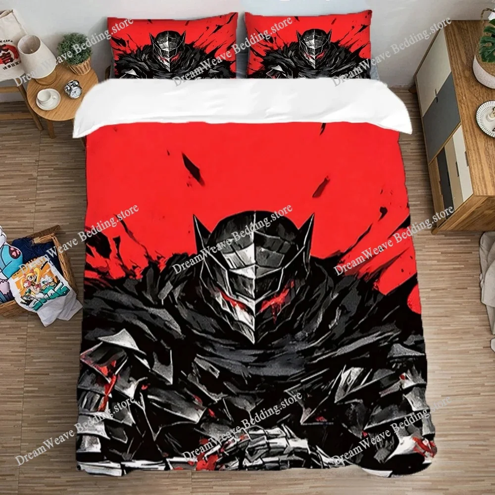

Quilt Cover Set Duvet Covers Bedding Set Double Size Art Berserker-GUTS Fashion Queen Bed Comforter Sets Pillowcase Linen Home