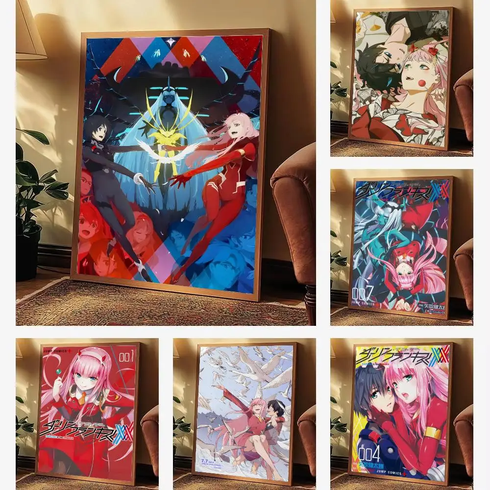 Anime DARLING in the FRANXX Zero Two Poster Aesthetic Wall Art for Bedroom Study Office Home Decor Gift