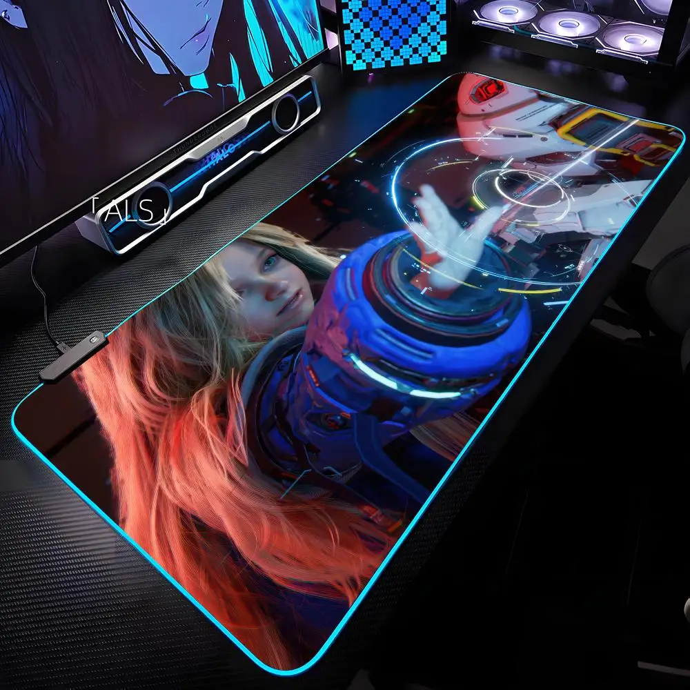 

Коврик для мыши Diana Pragmata с RGB-подсветкой, коврик для мыши для ноутбука, коврик для мыши для ноутбука, геймерский коврик для компьютерного стола, игровые аксессуары
