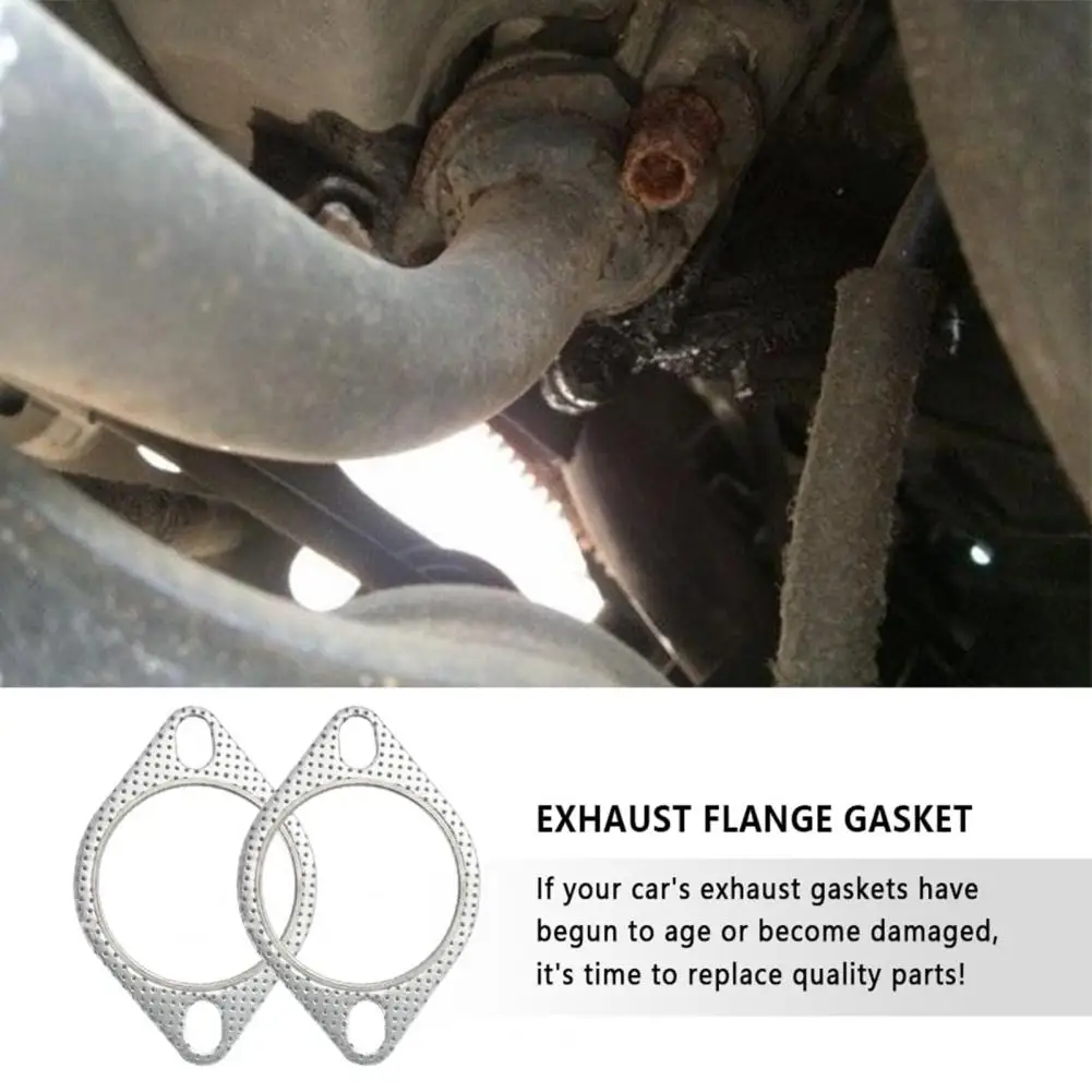 Iron-plated Exhaust Gasket Car Exhaust Flange Gasket High Performance Car Exhaust Gaskets Enhance Engine Efficiency for Original