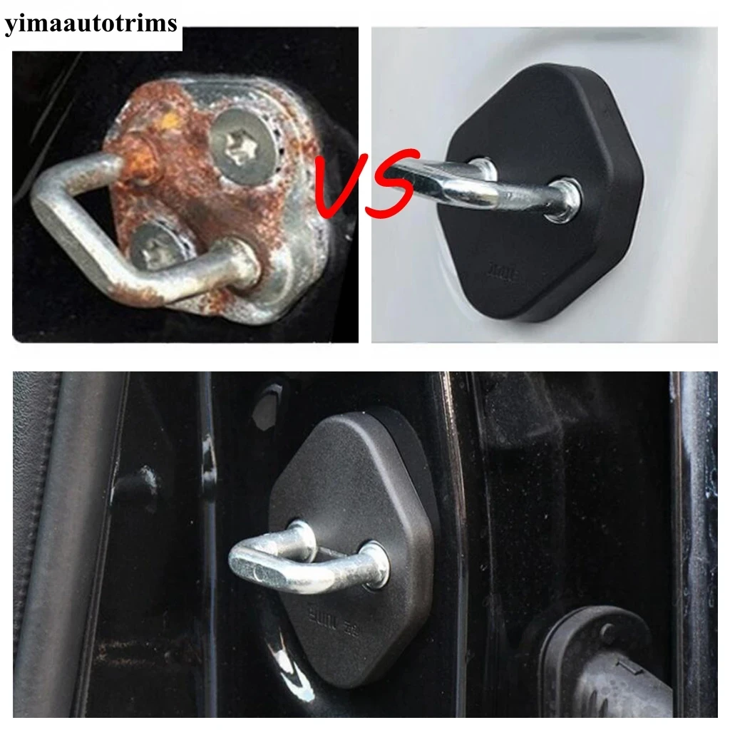 Car Inner Door Lock Limit Stopper Stickers Protect Cover Decorative Sequins Accessories Interior For Toyota Corolla 2019 - 2024