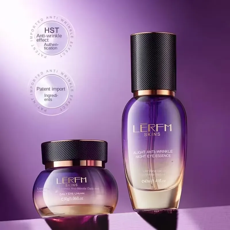 LERFM Elite-productos para el cuidado de la piel, combinación de ojos antiarrugas, iluminador de día y noche, 2 juegos