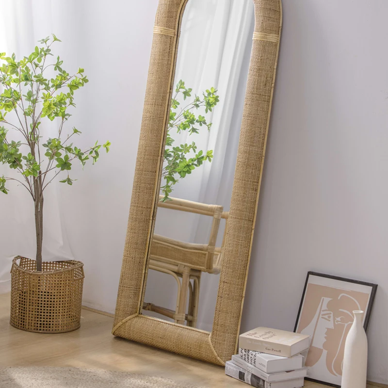 Modern Vintage Big Mirror Wavy Aesthetic Funky Create Design Frame Items Mirror Dressing Full Body Spiegel Wand Home Products 2