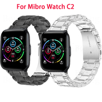 Clear Resin Strap For Mibro Watch C2 Lite Color Air Smart Watch Accessories Wrist Band For Xiaomi Mibro Watch X1 A1 Bracelets