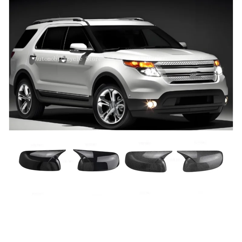 Car Rearview Side Mirror Cover  Fit For Ford Explorer 2011 - 2013 2014 2015 2016 2017 2018 2019 Wing Cap Door Housing Shell Trim