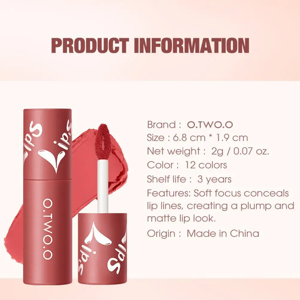 6 ألوان أحمر شفاه سائل غير لامع مخملي خفيف الوزن غير لزج مقاوم للماء يدوم طويلاً ملمع شفاه ملمع شفاه مستحضرات تجميل #5