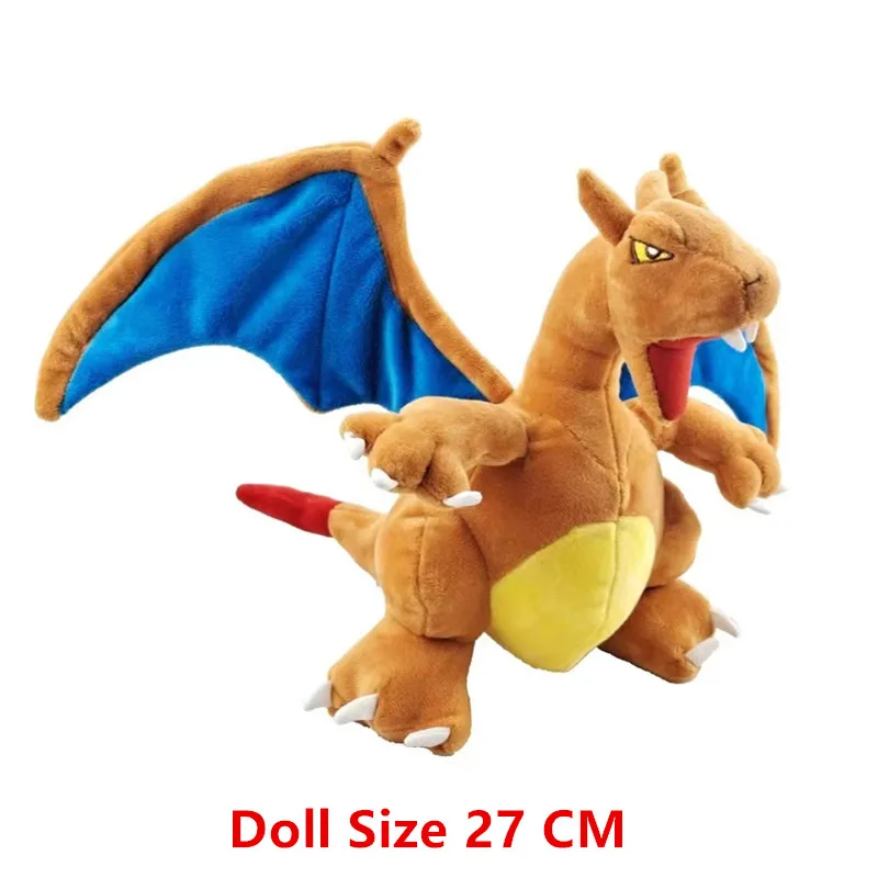 20-38 Cm Big Size Pokemon Plush Cartoon Anime Figure Super Dragon Charizard High Quality Plush Stuffed Pet Model Children Gifts