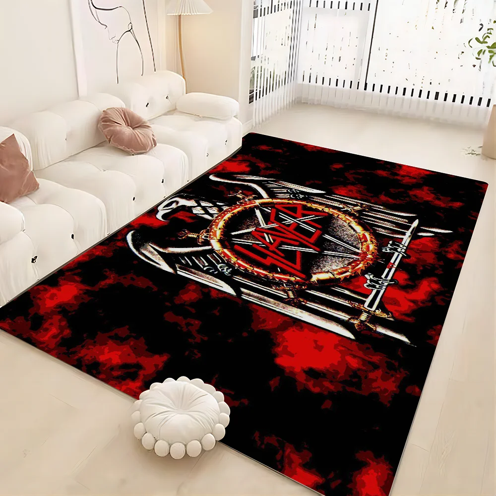 Slayer Heavy Metal Band Floor Mat Kids Room Bedroom Decoration Balcony Anti-Slip Doormat Living Room Welcome Rug