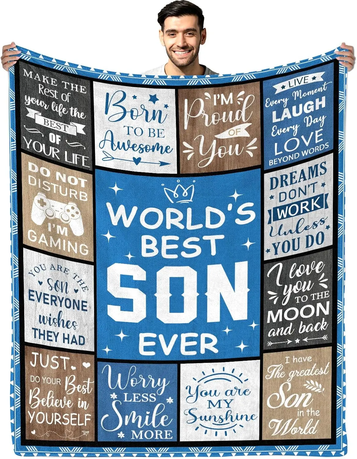 Подарки для сына от мамы, папы, лучшего в мире подарочного одеяла для сына, вырослые подарки для сына для взрослых, выпускной, Рождество, свадьба, день рождения G Подарки для сына от мамы, папы, лучшего в мире подарочного одеяла для сына, вырослые подарки для сына для взрослых, выпускной, Рождество, свадьба, день рождения G