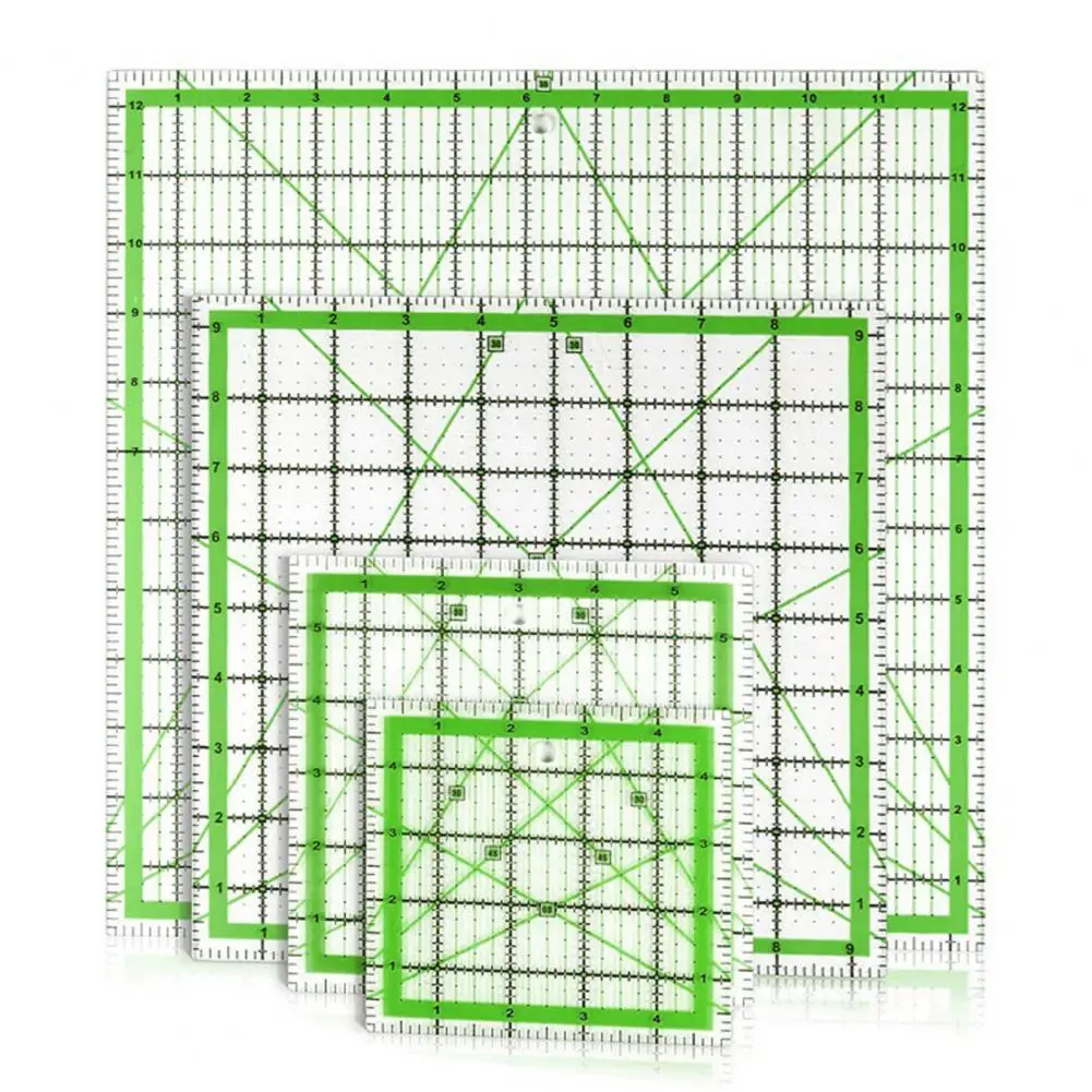 

Precise Cutting Patchwork Ruler Set of 4 Acrylic Quilting Rulers for Fabric Cutting Patchwork Projects for Diy