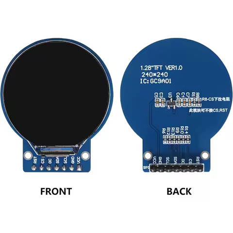 1.28 Inch 1.28'' TFT LCD Display Module Round RGB 240 * 240 GC9A01 Driver 4 Wire SPI Interface 240x240 PCB for Arduino/Raspberry