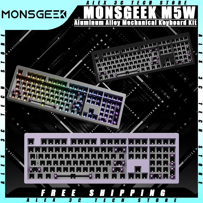 

Monsgeek M5W Mechanical Keyboard Kit Aluminum Alloy Tri-Mode Hot Swappable RGB Customized Gaming Keyboard Pc Gamer Accessories