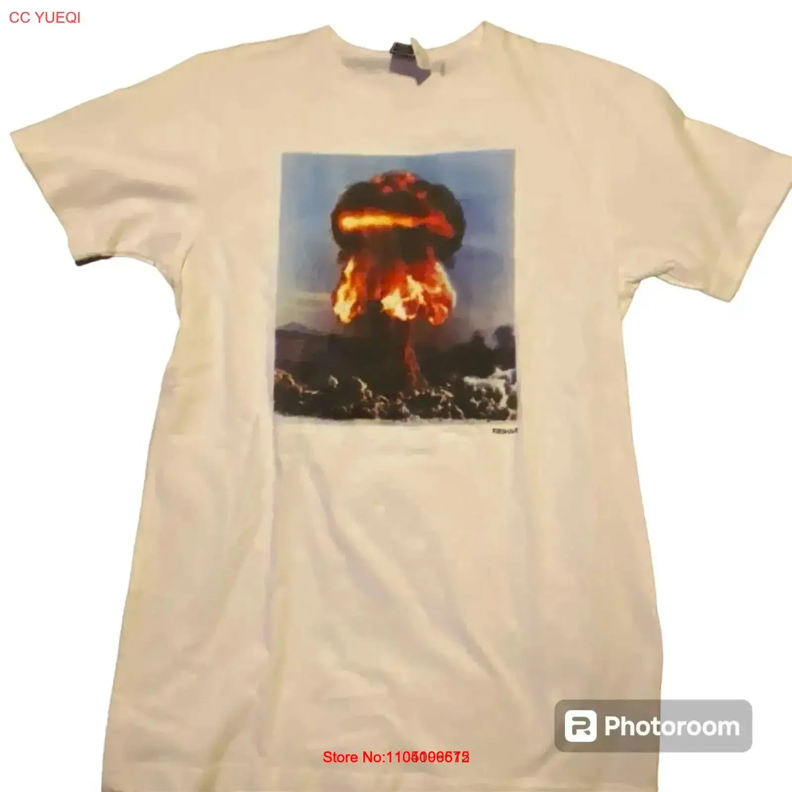Vintage Freshjive Nuclear Explosion Men's T shirt Size Medium vintage Washed streetwear graphic Stylish Unisex fashion