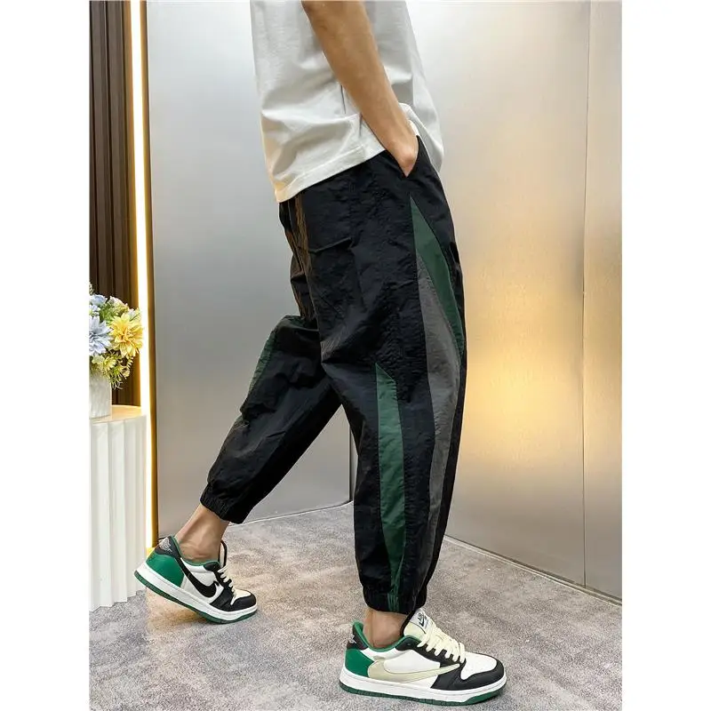 

Повседневные брюки больших размеров для мужчин и женщин, осень-зима Harlan Sle Nine Points, спортивная рабочая одежда, брюки свободного покроя с эластичной резинкой на талии