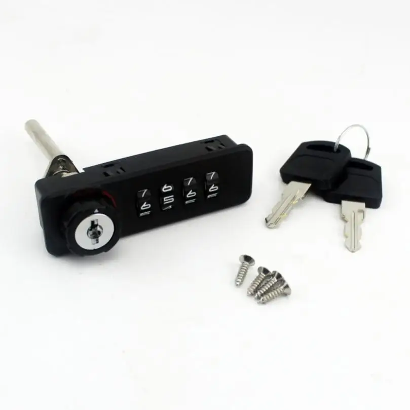 Black Triple Cabinet Password Lock for Front Drawer / Iron Cabinet / Bank Office Desk Locks with Keys