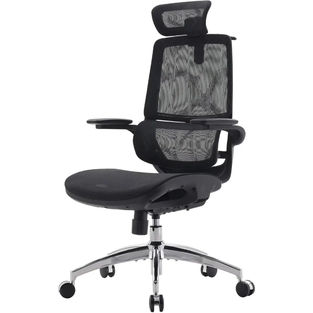 M59AS Ergonomic Office Chair, Desk Chair with 3D Flip-up Armrests, Computer Chair with Dual Back Design and Adaptive Dynamic Lu