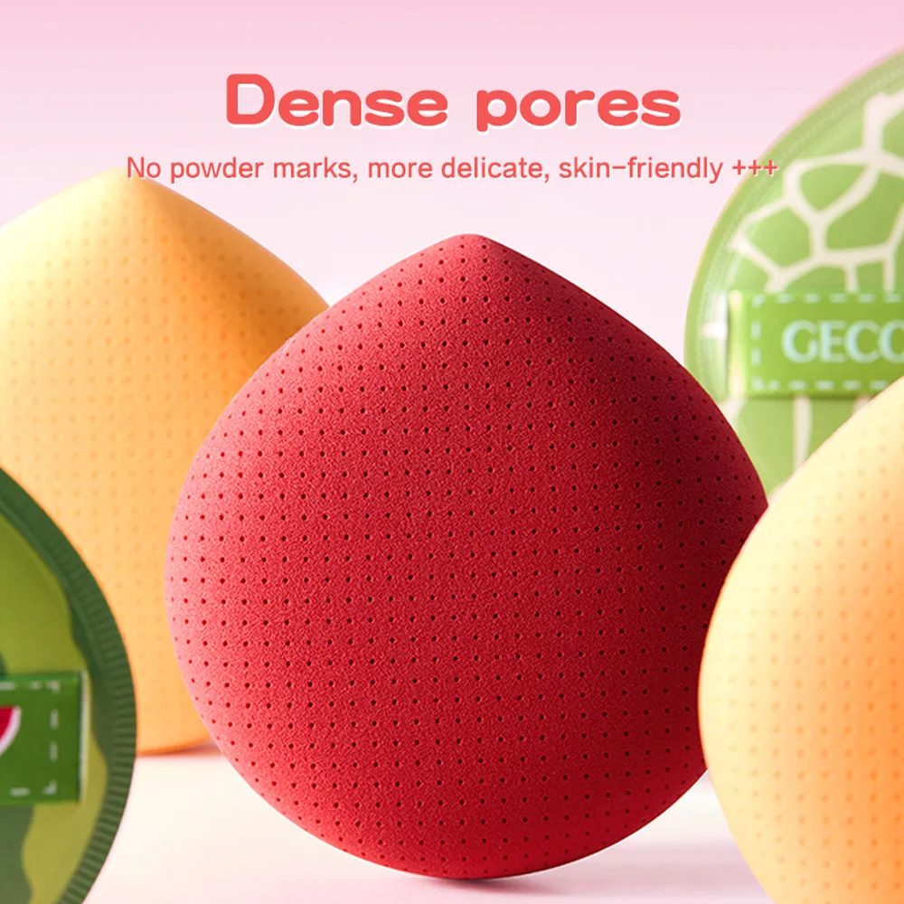 GECOMO Super miękki puder owocowy na mokro i na sucho gąbka podwójnego zastosowania przyjazna dla skóry uroda poduszka powietrzna