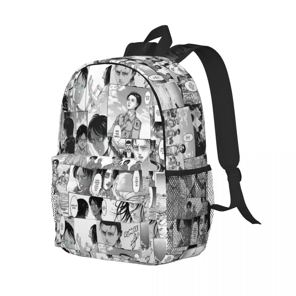 

Attack On Titan Eren Yeager Backpack Student Boys Girls BookBag Kids School Bag Laptop Shoulder Bags for Men Women