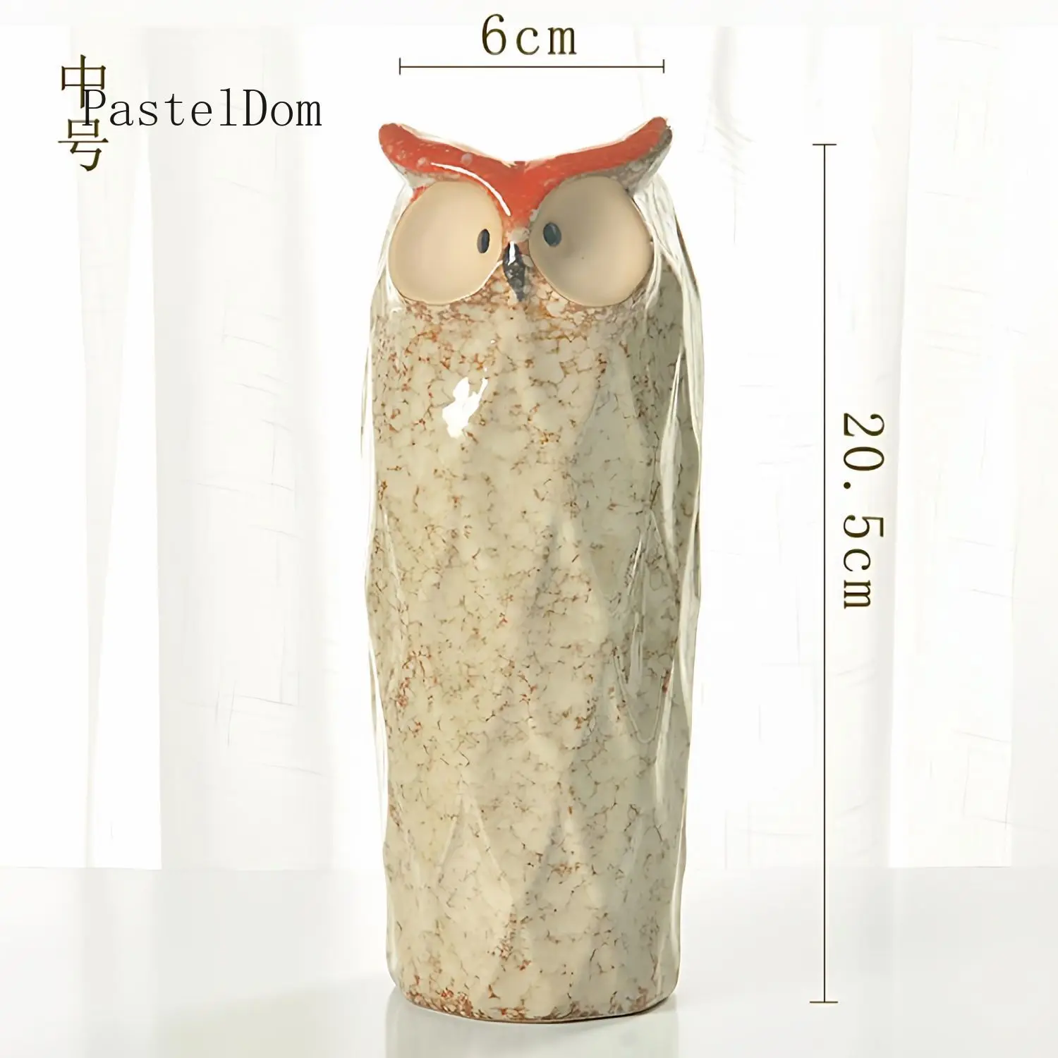 Creative Desktop Handicraft Ornament, Owl‑Shaped Large Tall Vase, Non‑Porous Hydroponic Animal Vase for Floral Arrangement