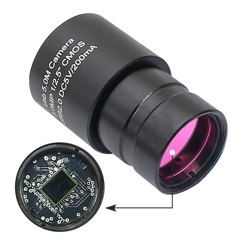 2MP/5MP CMOS USB камера микроскоп HD электронный окуляр 23,2/30/30,5 мм монтаж для микроскопа записи фотографий измерение