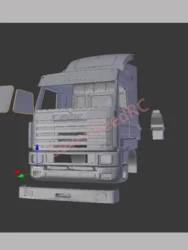 3d Printed Truck Cab Kit scania 143M 1/10 1/14 For Fmx Static Dot Model JDM Tamiya Lesu Lxy Scaleclub SCX10 trx6 Crossrc nt jt4