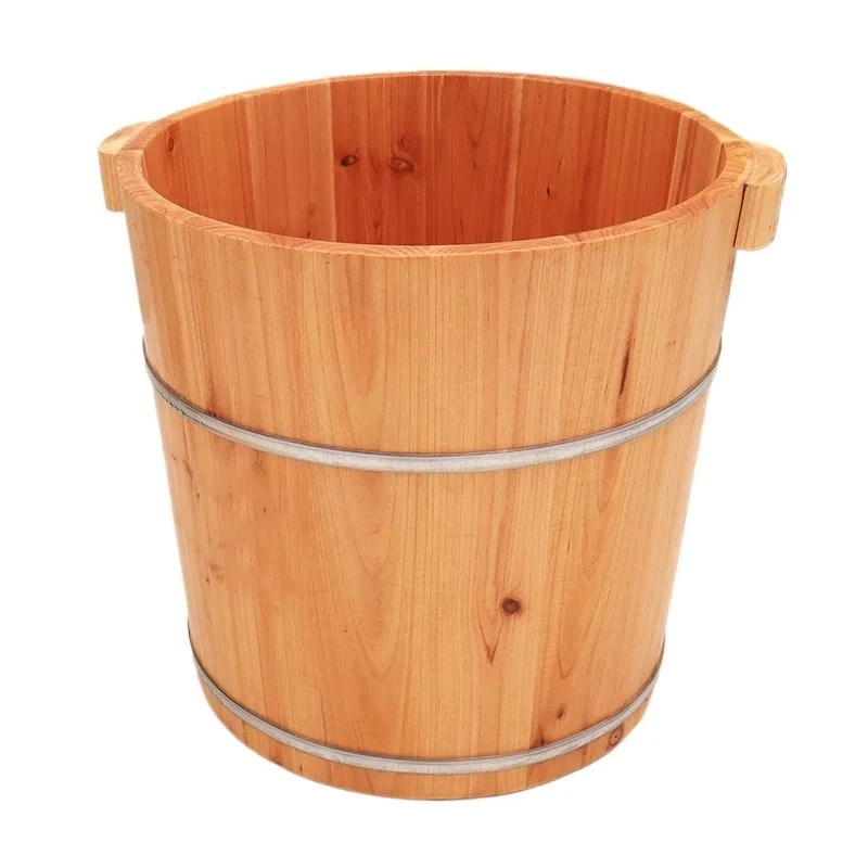 

Настраиваемая ванночка для ног из японского кедра с крышкой, съемная, для травяного спа/домашнего использования, водонепроницаемая