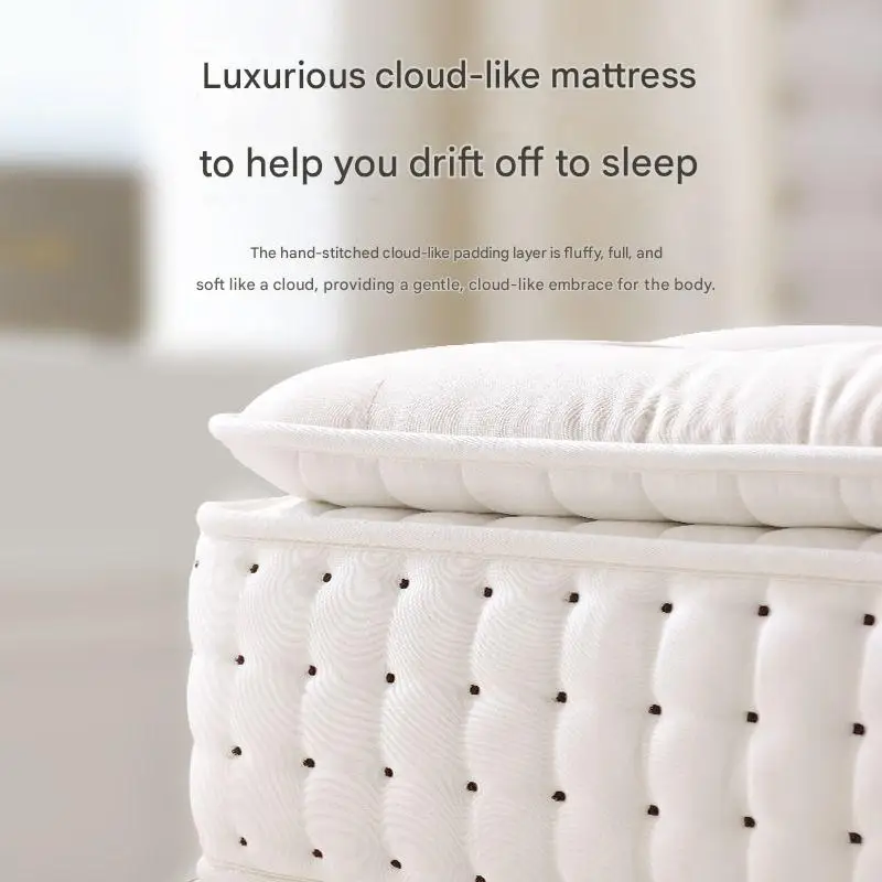 &High-end Luxury Minimalist Handcrafted Mattress-Split-style Double-layer Independent Spring Mattress for Hotels and Household