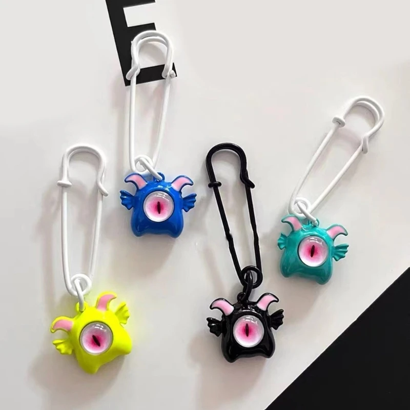 Colorful Phone Lanyard Devil Eye Wrist Strap One Eyed Demons Phone Chains Pin Keyring Portable Accessory for Women