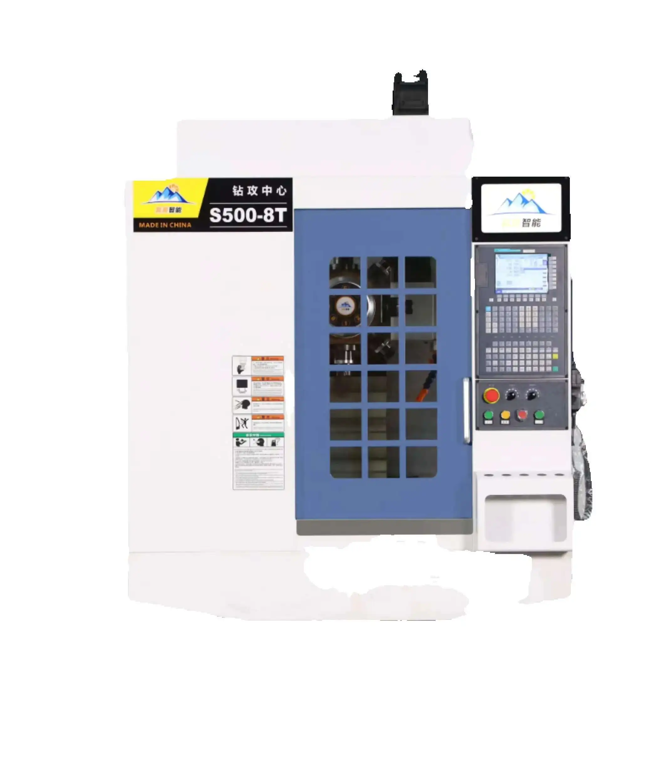 8-Axis Vertical CNC Hining Center 220V Milg Boring Drilg Tapping Hine Metal Processing Pump Bearing PLC Core