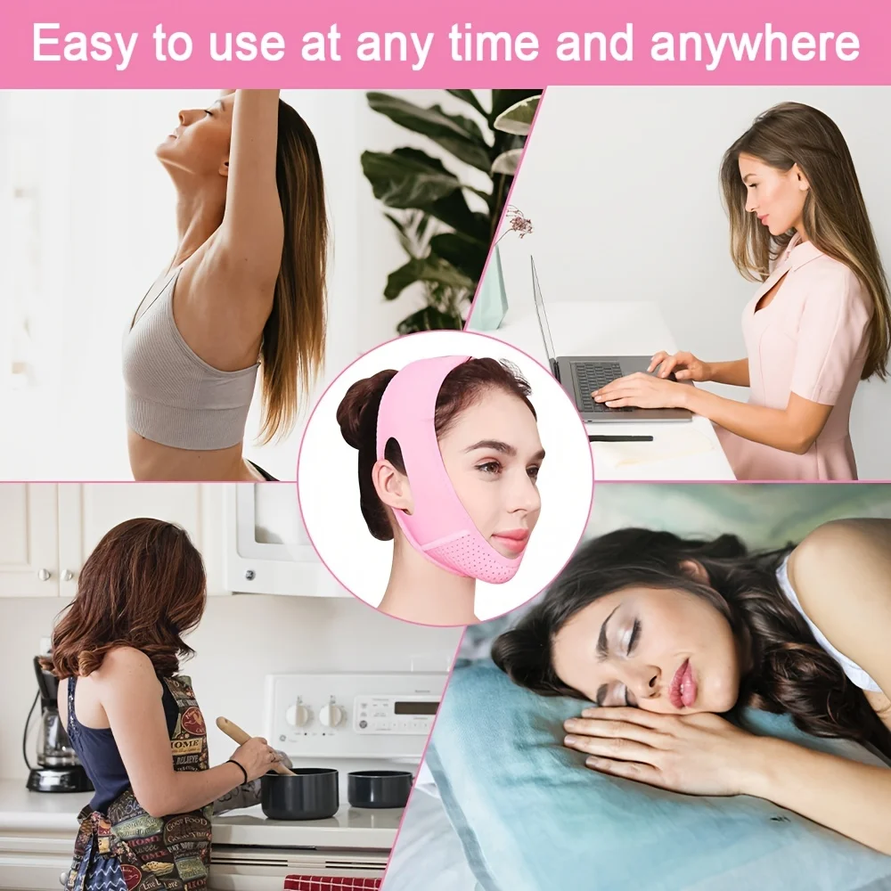 V Shape Face Lifting Band Face Band, Soft Chin Strap V Face Bandage Tightening Facial Skin, Sleeping Strap Beauty Body Care Tool