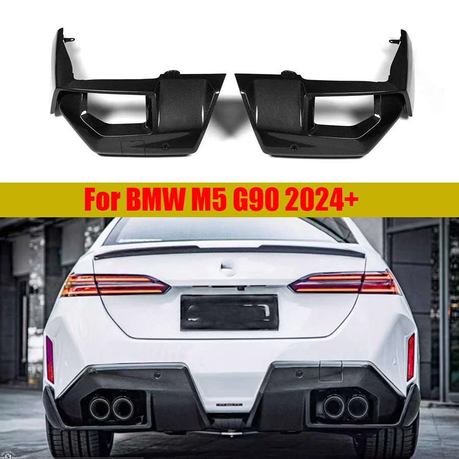 

For BMW M5 G90 2024+ Dry Carbon Fiber Back lip Car Rear Bumper Diffuser Rear Splitters Spoiler Back lip Car Accessories