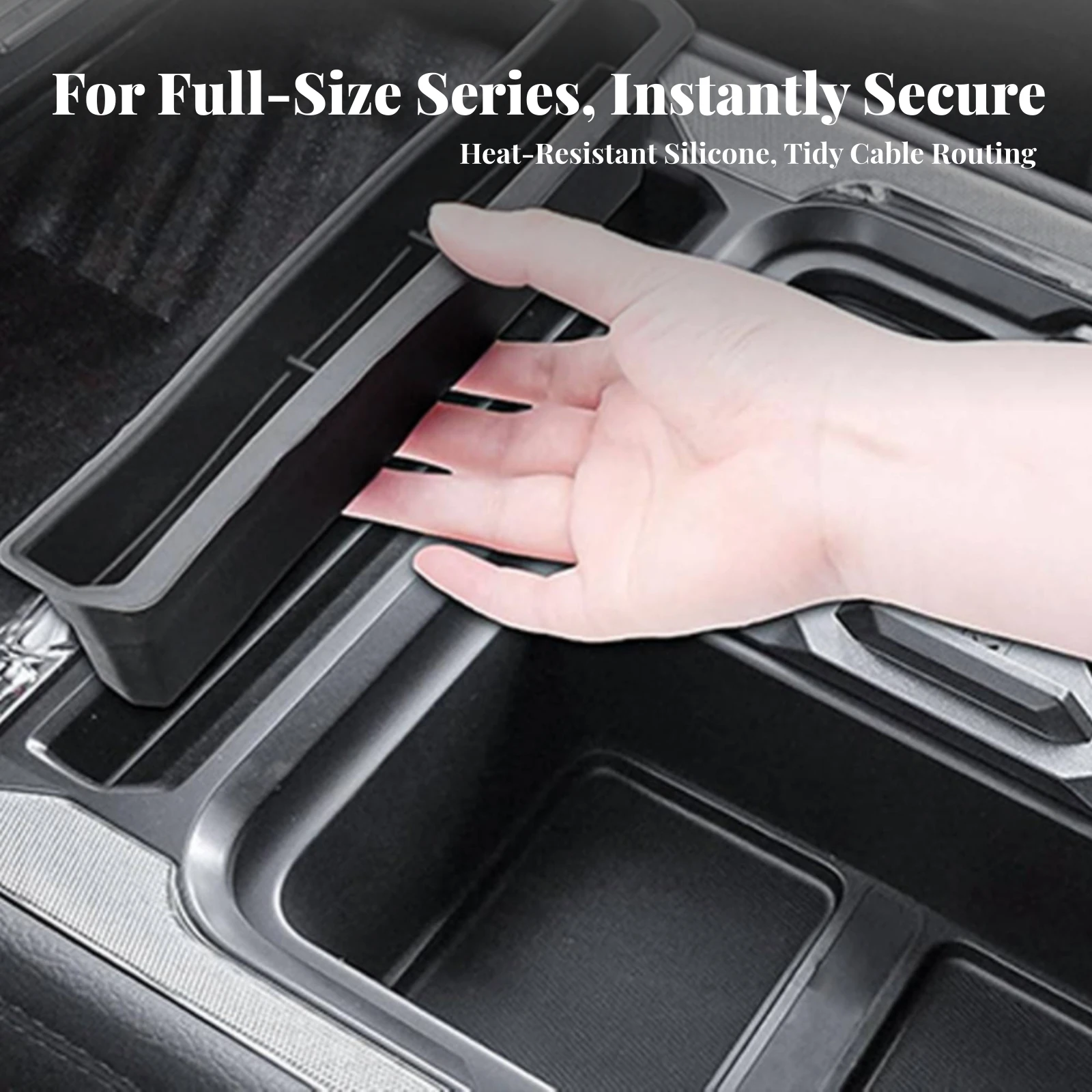 Center Console Tray Snap-on Center-Console Phone Holder Silicone Phone Holder Slim Armrest Storage Box Long-Lasting