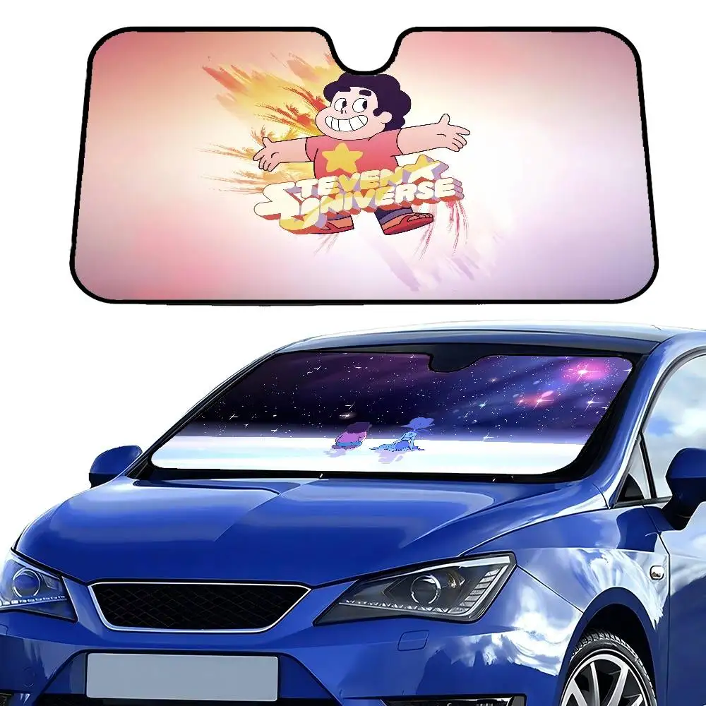 

S-Steven U-Universe Car Sun Shade Windshield Foldable Cute Funny Sunshade By Vincent For Car Truck SUV Blocks