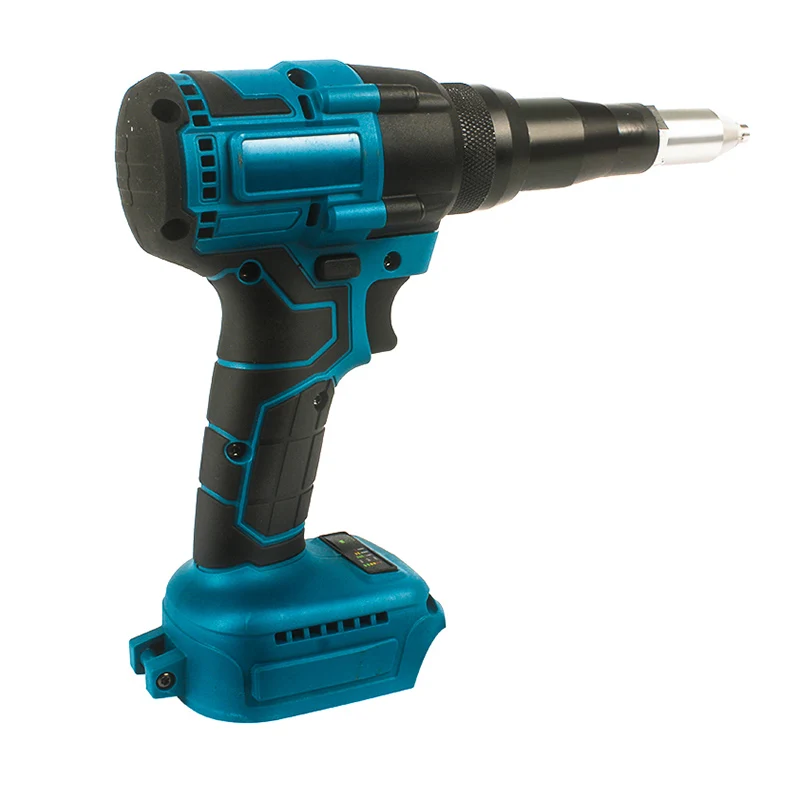 Pistola per rivetti elettrica a batteria 3.2-5.0mm Pistola per dadi rivettatrice cieca automatica ricaricabile con LED per batteria Makita 18V non inclusa
