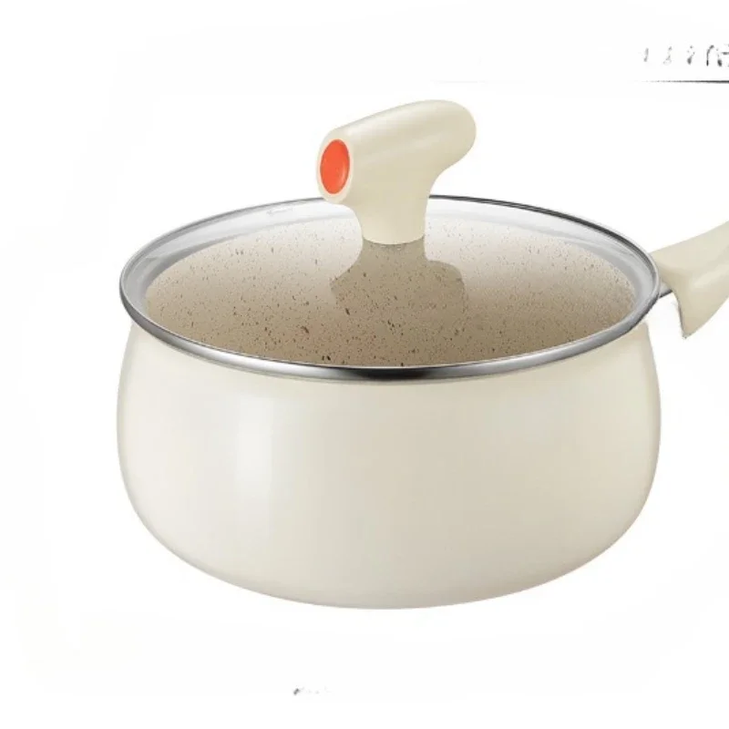 

Small milk pot, non-stick pan, household ceramic baby food supplement baby frying integrated soup instant noodle