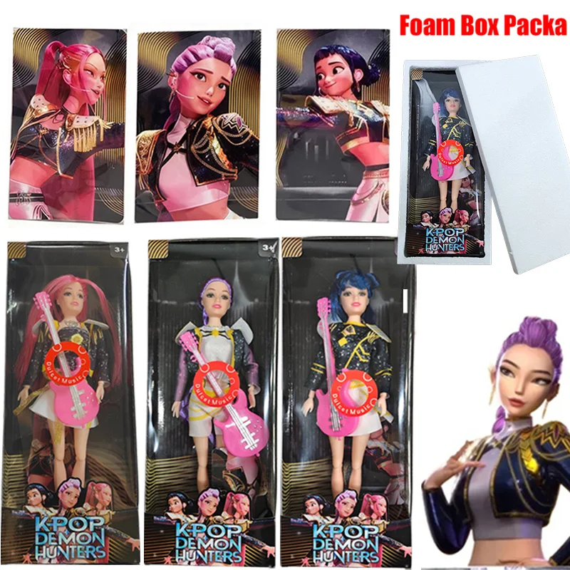30 سنتيمتر K-Pop شيطان الصيادين مع نسيج دقيق أنيمي دمية لعبة من الفينيل رومي ميرا زوي عيد ميلاد عيد الميلاد مفاجأة هدية للفتيات