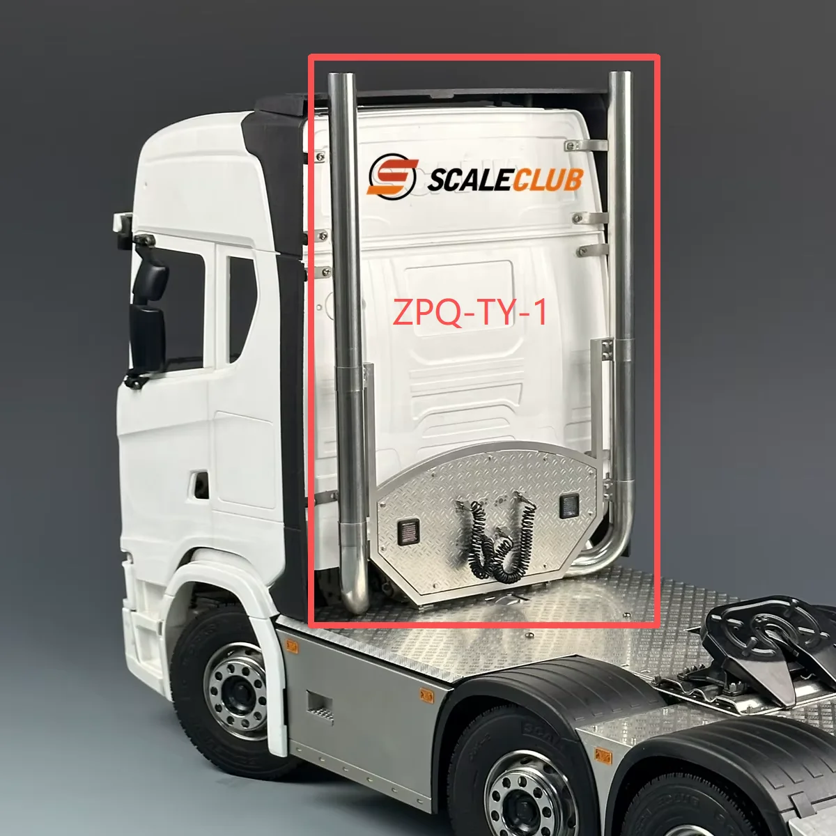Scaleclub 1/14 scale truck model tractor head Oka style exhaust straight exhaust A B type