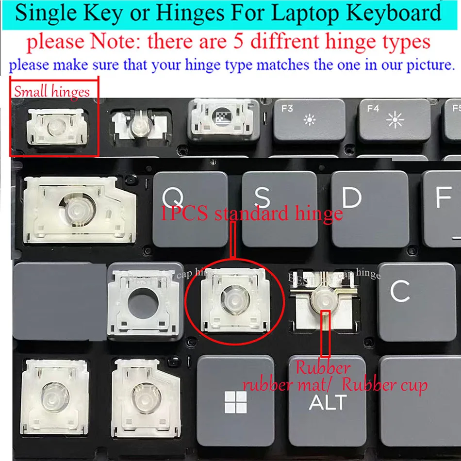 

Single Key cap Hinge Scissors Clip Bracket For HP EliteBook 660 G11 665 G11 ProBook 460/465 16 inch G11 HSN-Q38C Laptop Keyboard