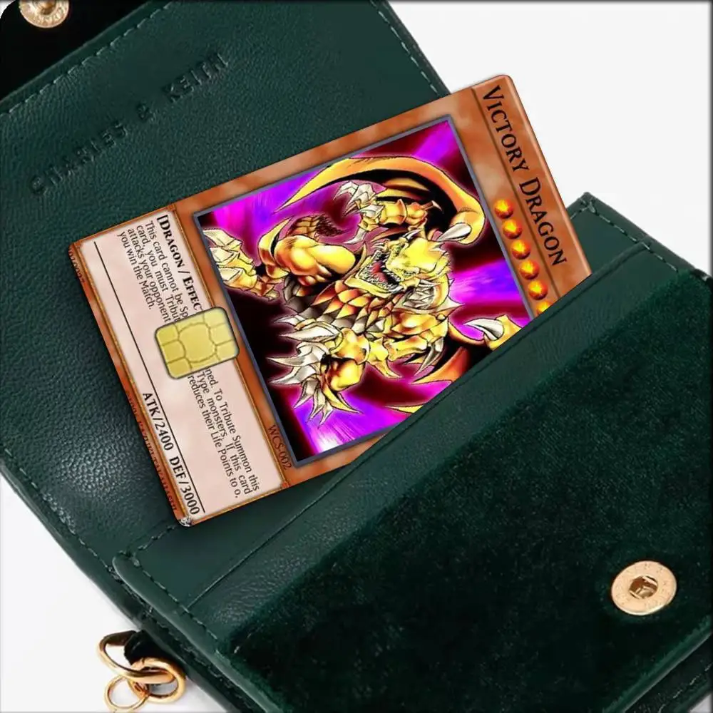 Y-Yu-Gi-Oh Victory Dragon Waterproof Film Skin Cover Credit Card Stickers Debit Front Bank Bus