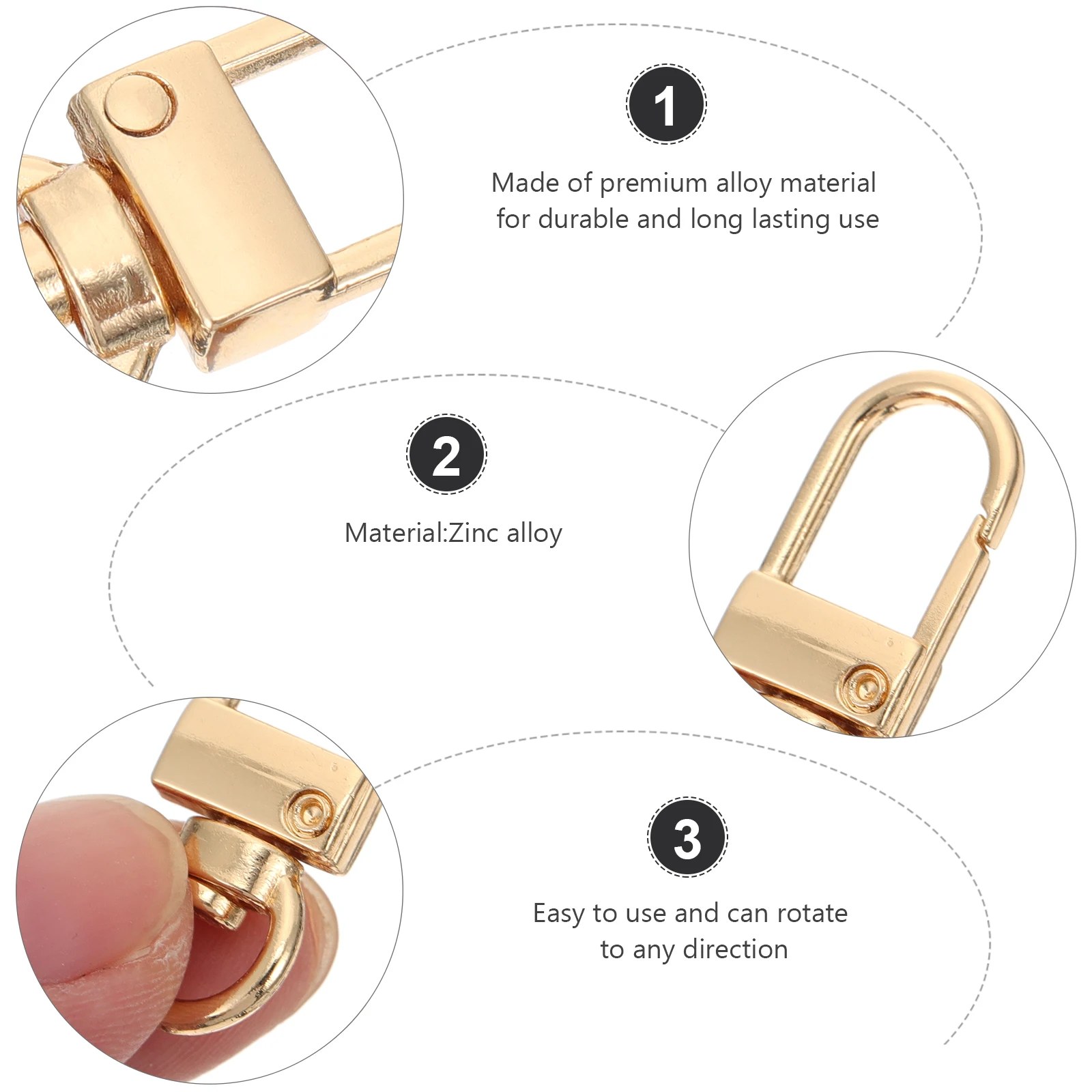 

DIY Snap Hook Alloy Lobster Clasp Keychain Craft Claw Ring Bag Swivel Trigger Clip Zinc Metal Jewelry Accessories Durable