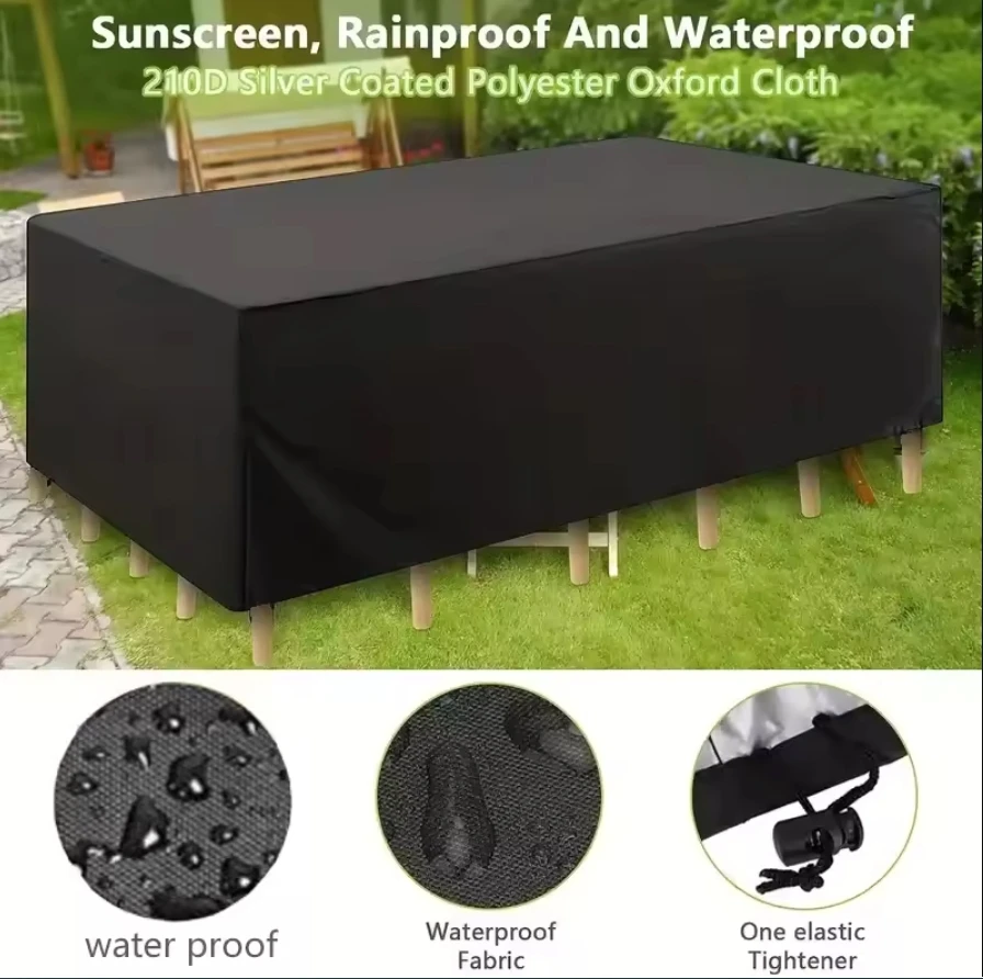 7/8/9 Foot Oxford Cloth Protective Cover For Billiard Garden Table 1 Piece Garden Furniture Cover Waterproof Uv