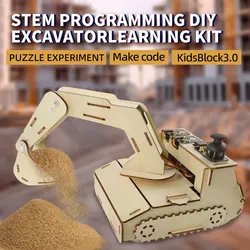 Keyestudio Excavator learning Kit For Micro:bit Support MakeCode And KidsBlock3.0 Programming STEM Joystick Operation Puzzle Kit